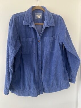 L.L. Bean Women's Blue Corduroy Shacket